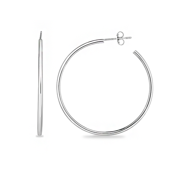 silver hoop earrings