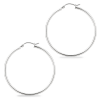 40mm Silver Thin Hoop Earrings