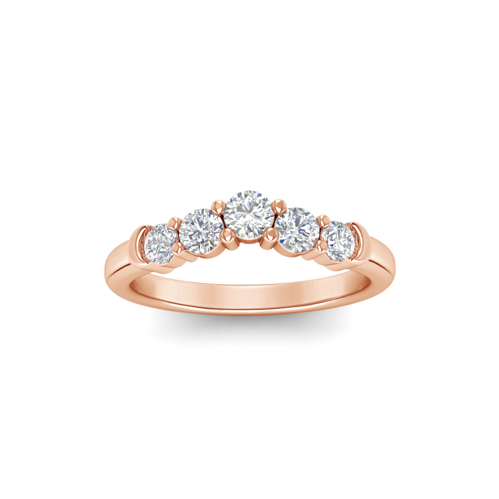 Luxe Prong Set Curved Band