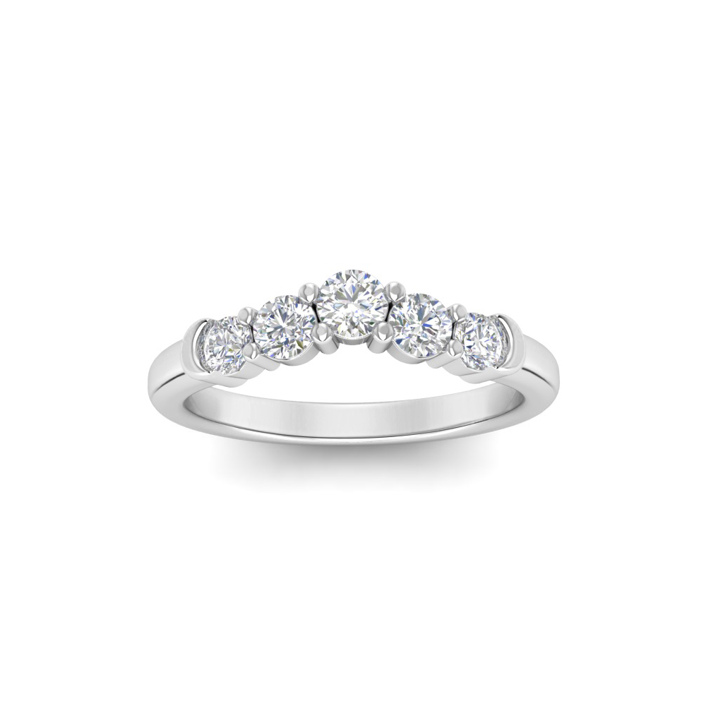 Luxe Prong Set Curved Band