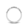 Alternating Round and Marquise Moissanite Curved Ring