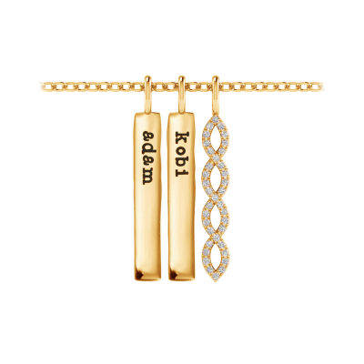Diamond Forever Together Name Necklace