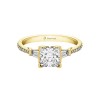2 Ct Princess Colorless Lab Diamond Torsa Pavé Three Stone Engagement Ring