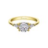 1.5 Ct Round Colorless Lab Diamond Gairsay Three Stone Engagement Ring