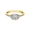 1.5 Ct Round Colorless Lab Diamond Gairsay Three Stone Engagement Ring