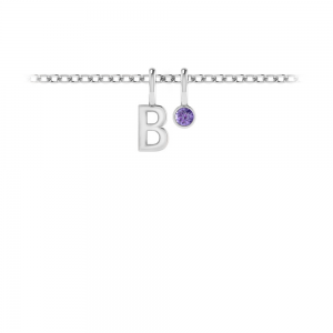 Birthstone Initial Necklace