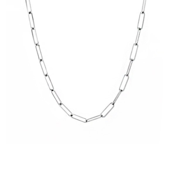 Silver Paperclip Necklace
