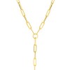 Gold Paperclip Lariat Y-Necklace