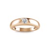 Round Stone Center Dome Ring