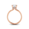 2.5 Ct Radiant Lab Diamond Secret Halo Personalized Engagement Ring Stack