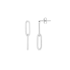 Silver Paperclip Drop Earrings