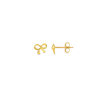 Gold Bow Stud Earrings