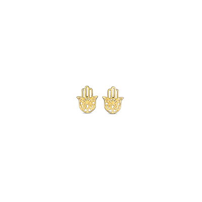Gold Hamsa Stud Earrings
