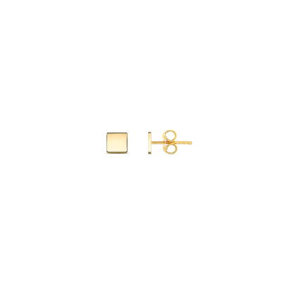 Gold Square Stud Earrings