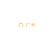 Gold Crescent Moon Stud Earrings
