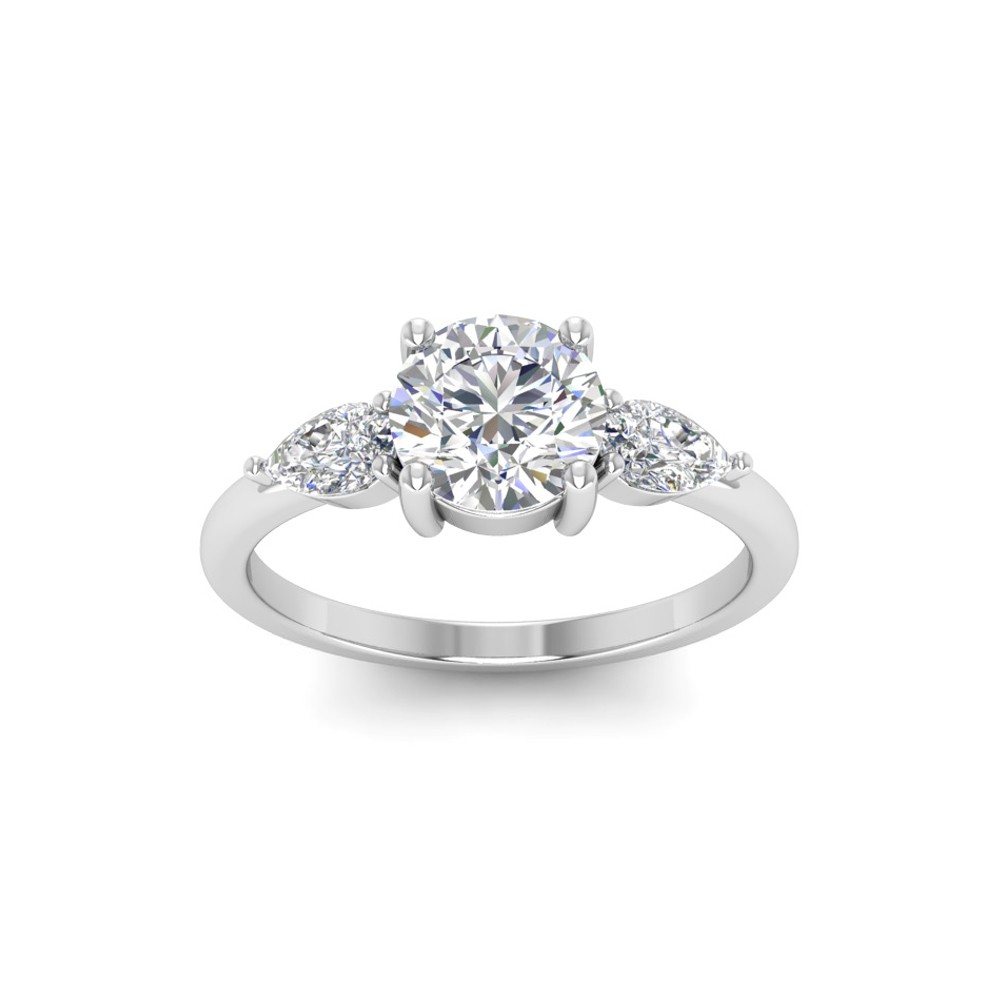 1.40 Ctw Diamond Cherish Three Stone Engagement Ring