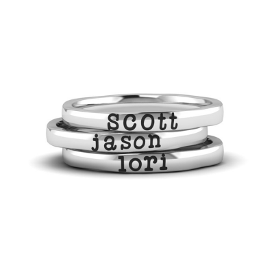 Eternity Personalized Ring Stack