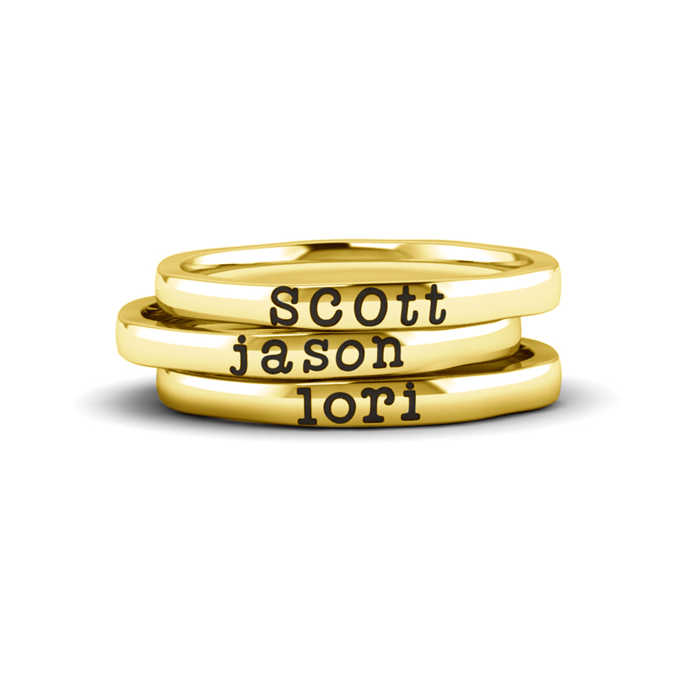 Eternity Personalized Ring Stack