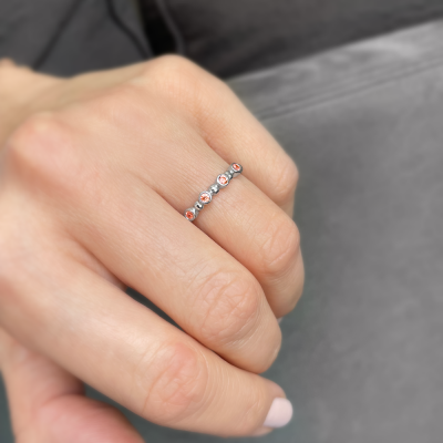 Alternating Four Birthstone Ring
