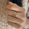 Six Birthstone Mothers Open Ring