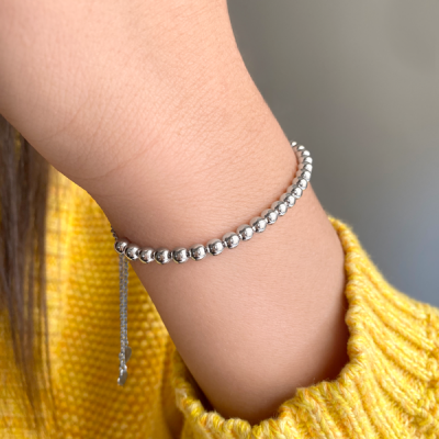 Silver Bead Bracelet