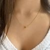 14K Gold & Amethyst Solitaire Necklace
