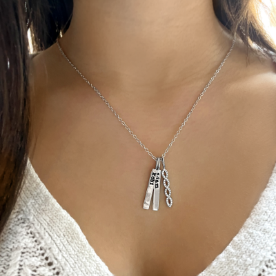 Diamond Forever Together Name Necklace