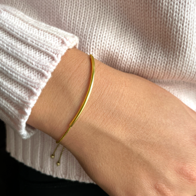 Gold Bar Bolo Bracelet