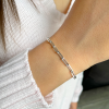 Silver Paperclip Bolo Bracelet