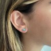 Gold Blue Enamel Evil Eye Stud Earrings