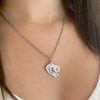 Double Footprint Birthstone Personalized Charm