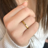 Cross Stamped Stackable Ring