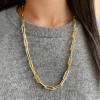 Large Gold Paperclip Necklace
