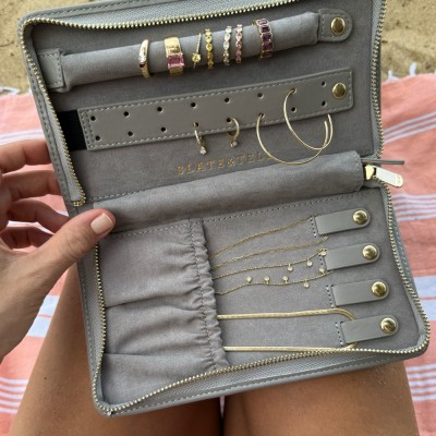 Jewelry Travel Wallet - Finesse Grey