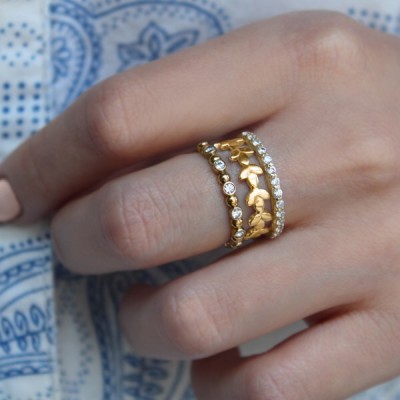 Goddess Birthstone Ring Stack