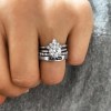 Diamond Nesting Personalized Halo Engagement Ring Stack