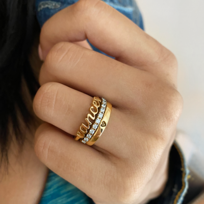 Diamond In the Stars Zodiac Ring Stack