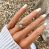 Moissanite Infinity Milgrain Personalized Engagement Ring Stack