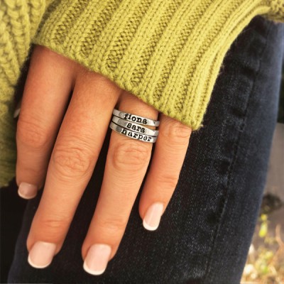 Eternity Personalized Ring Stack