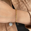 Gold Paperclip Bolo Bracelet