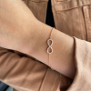 Silver Pavé CZ Infinity Bracelet