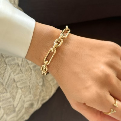 Gold Chunky Link Chain Bracelet