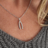 Pavé Wishbone Charm