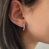 Silver Classic CZ Hoop Earrings