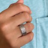 Basket Weave Wide Men's Ring