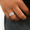 Basket Weave Wide Men's Ring