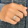 Moissanite Milgrain Wedding Ring