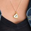 Personalized Medium Framed Heart Charm