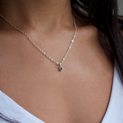 Birthstone Bezel Charm - July (Ruby)