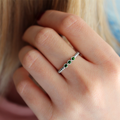 Three Birthstone Ring